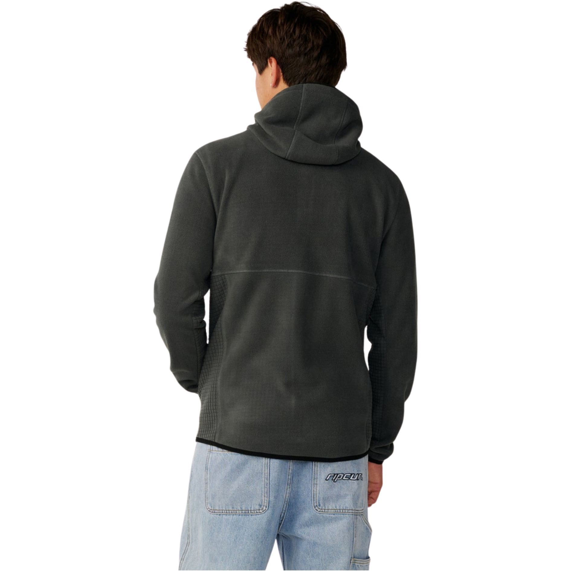 2026 Rip Curl M&auml;nner Abgereist Polar Reißverschluss Durch Fleece 08VMFL - Charcoal Grey